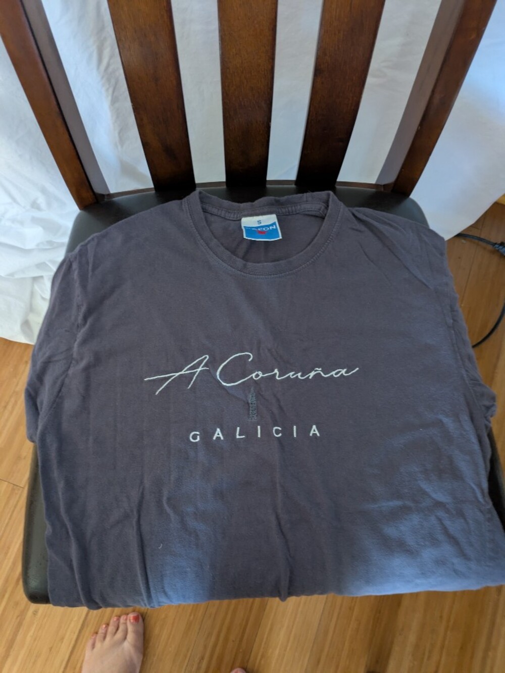 A Coruña Galicia Graphic Crewneck T-Shirt - Charcoal
